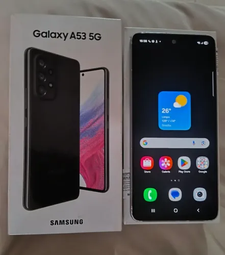 Samsung A53 5G, 128 GB, 8 GB RAM.