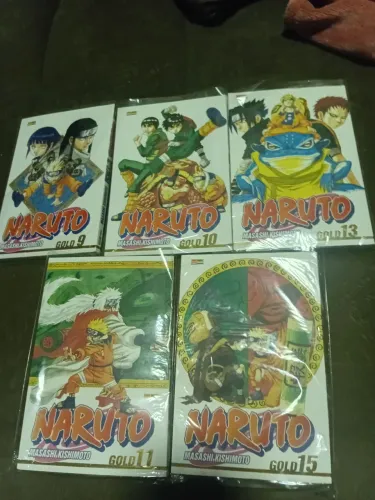 Naruto gold mangá 5 volumes perfeito estado