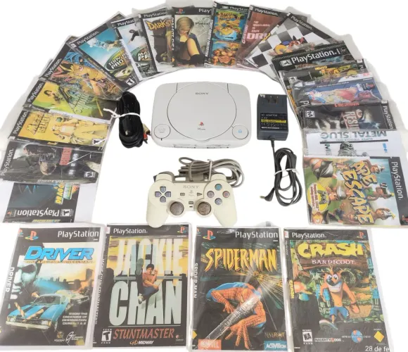 Playstation one baby com jogos 