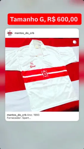 Camisa CRB 1993, tamanho G