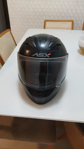 Capacete ASX Draken tamanho 58, preto.