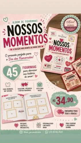 Álbum de figurinhas personalizado