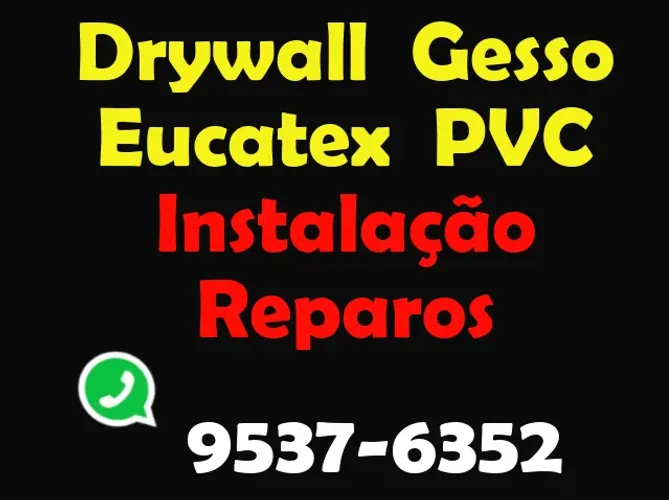 Paredes, Divisórias, Forros, Sancas, Forros de PVC - Especializado em Gesso e Drywall 
