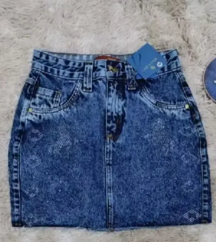 Saia Jeans Country Feminina