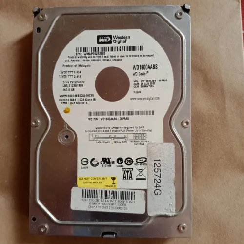 Hd. 160 gb westtern digital para pc
