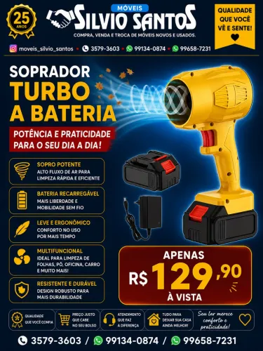 Soprador a bateria muito eficiente combino entrega