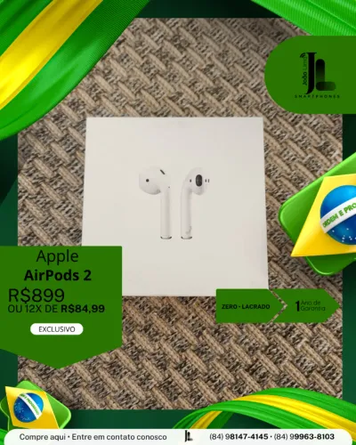 APPLE AIRPODS 2, LACRADO, EXCLUSIVO!