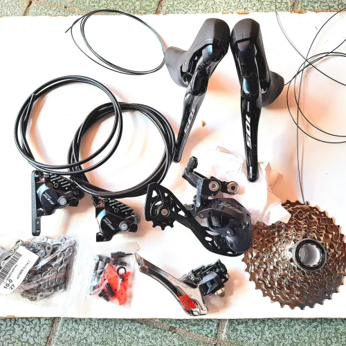 Kit tração Shimano 105 R7120 2×12 hidráulico freio a disco Novo