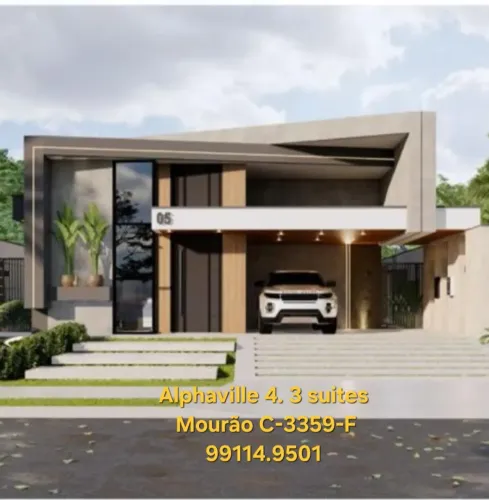 Condomínio Alphaville 4, Casa térrea com 210m2, 3 suítes, Piscina, Original
