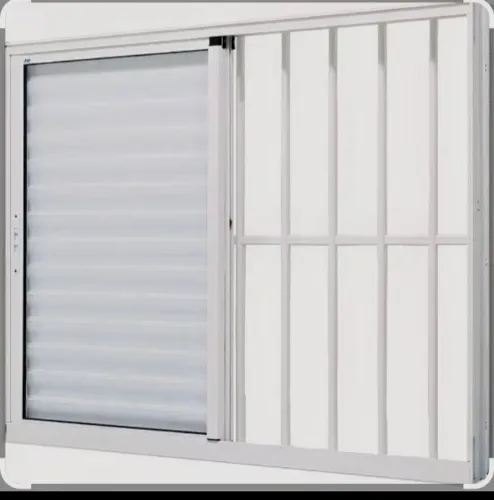 Janela jcvz aluminio veneziana e vidro