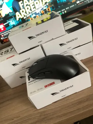 Mouse Gamer Tri-Mode Smailwolf RS7 ? Até 20 000 DPI | 2.4 GHz | Bluetooth | USB-C