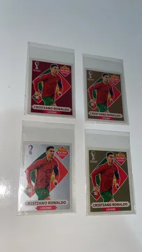 Kit de figurinhas legend do Cristiano Ronaldo da copa de 2022