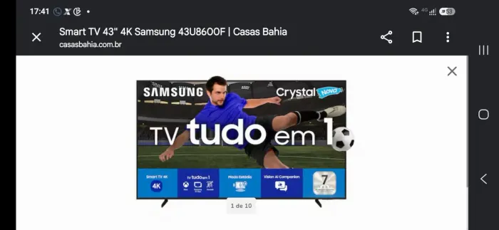 SMART TV 43 " SAMSUNG R$699