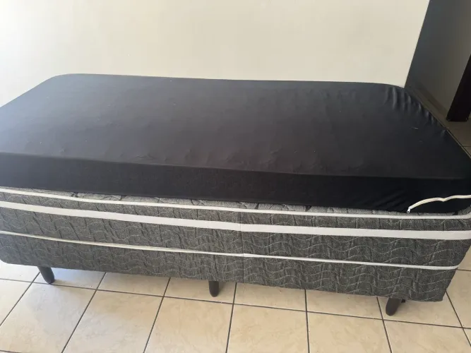CAMA SOLTEIRO BOX CONJUGADA COM COLCHÃO AUXILIAR