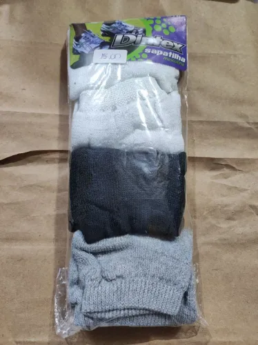Meia Soquete Masculina Kit com 4 Pares
