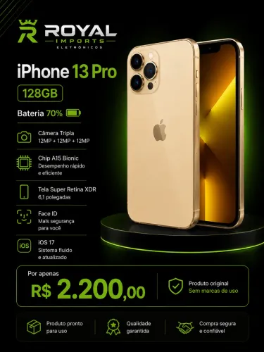 iPhone 13 Pro dourado 