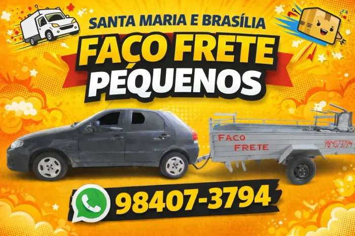 Faço frete de carretinha 