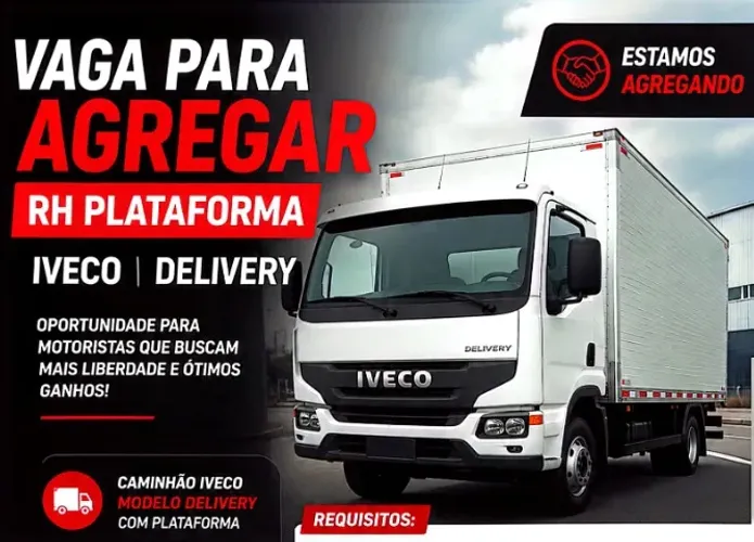 AGREGAMOS ULTILITARIO, CAMINHÃO PLATAFORMA VUC, IVECO, HR, DELIVERY.