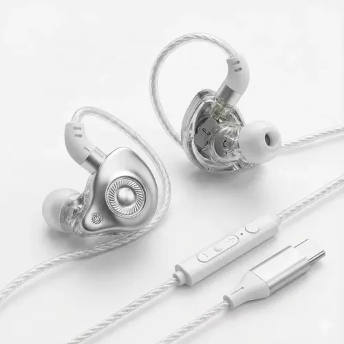 Fone In-Ear Tipo C Hi-Res com Microfone Sonic Pro Prateado IT-blue