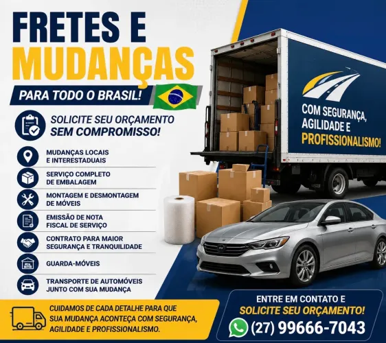 Frete e mudanças para todo o Brasil