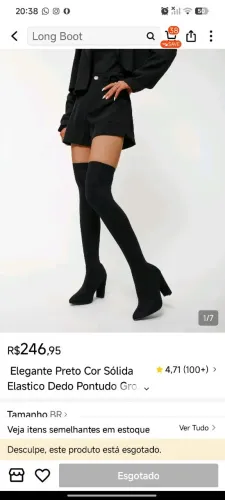 Botas Over-The-Knee pretas nunca usadas, comprei e não gostei em mim. Serve para TAM 38 39