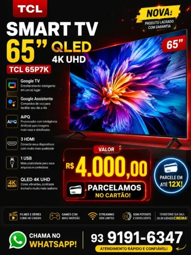 Tv de 65 polegadas.
