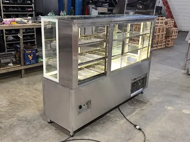 Vitrine estufa inox 800×600×1250 (quente) 