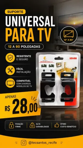 Suporte Universal para Tv 12 a 80 polegadas