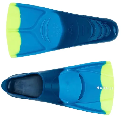 Nadadeira de Natação Pala Curta Marca Nabaiji Azul e Verde