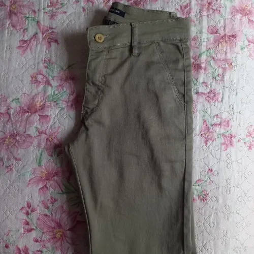 Calça de Sarja Adulto Masculino Cor Bege