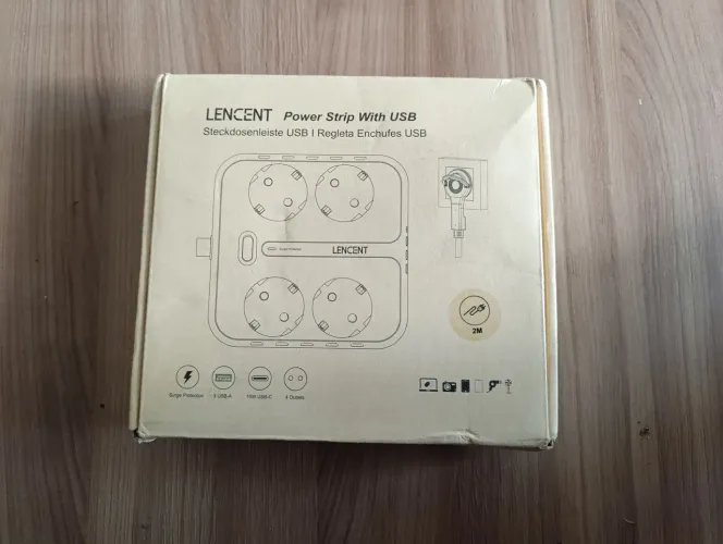 Filtro de Linha / Régua LENCENT (Novo na caixa).