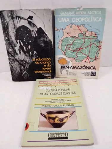 Lote 3 Livros Acadêmicos Raros (Pedro Paulo Funari, Gen. Meira Mattos, Cruickshank)