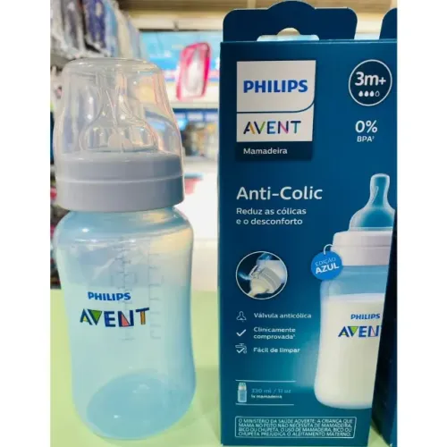 Mamadeira Philips Avent Classic Anti Colica - 330ml Azul