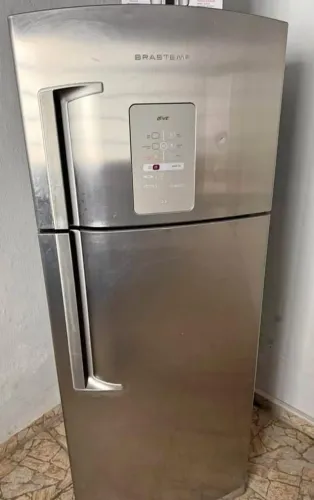 Geladeira Brastemp ative inox painel digital frost free duplex