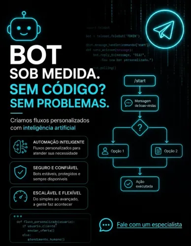 Criação e Hospedagem de Bot Telegram<br>