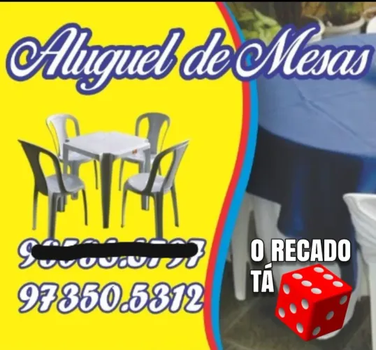 ALUGUEL DE MESAS E CADEIRAS