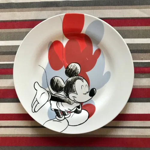 prato de porcelana disney mickey