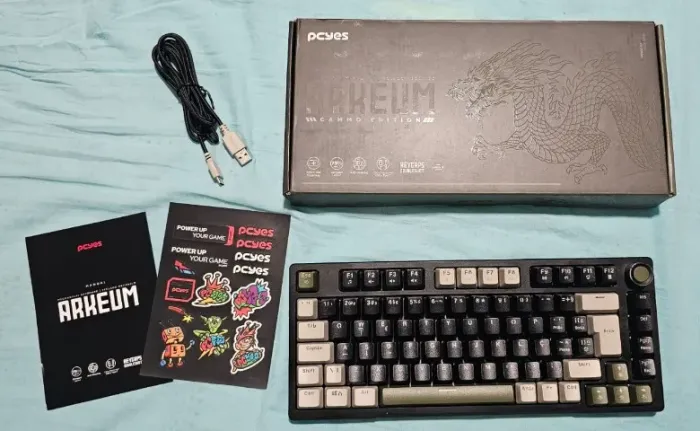 Teclado Mecânico PCYES Arkeum Cammo Edition 75% ABNT2