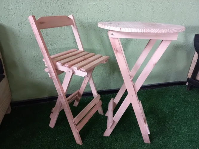 Mesa Bistro? retrátil de madeira para bar 