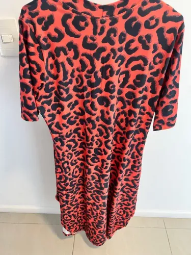 Vestido Leopardo laranja 