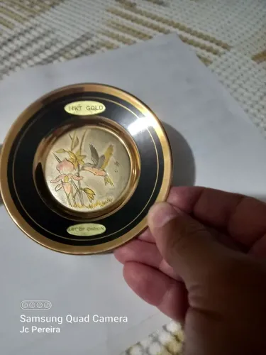 Vendo Pires decorativo arte CHOKIN ouro 24 e plata
