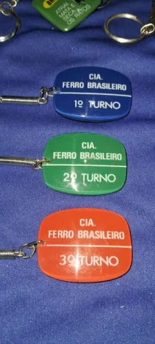 Chaveiros antigos da Cia. Ferro Brasileiro - 1º, 2º e 3º turno