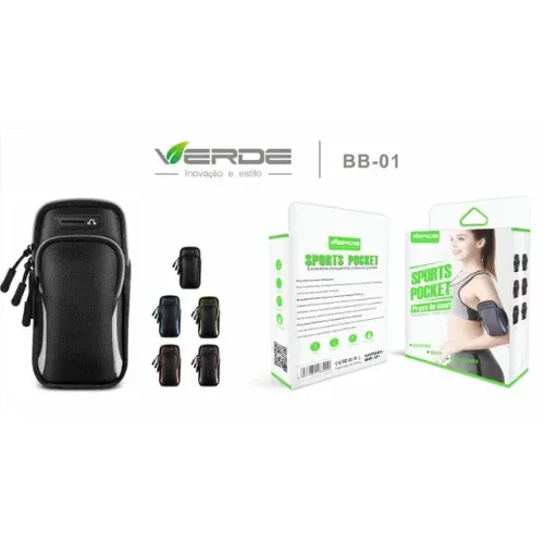 Pochete Pocket De Braço Prova De Suor Bb-01 Verde