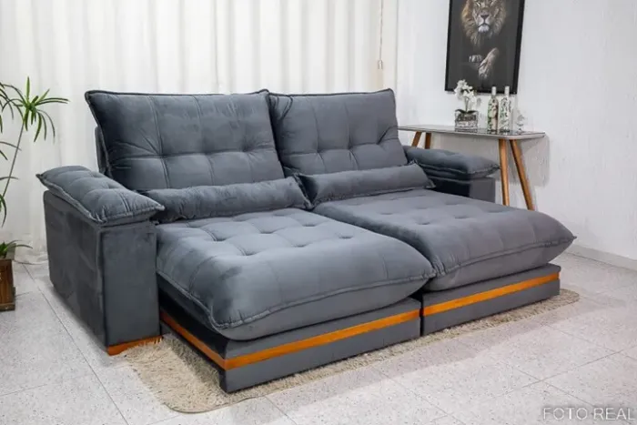 Sofá Retrátil e Reclinável Ibis 2,30m. Produto Novo. Pronta Entrega.