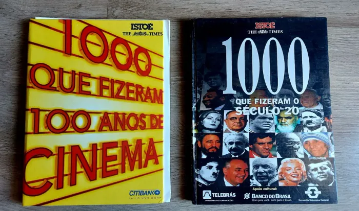 Kit 2 Livros: 1000 que fizeram 100 anos cinema/1000 que fizeram século 20