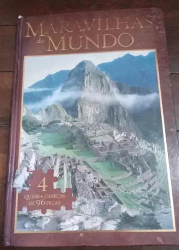 Livro quebra cabeça Maravilhas do Mundo - 4 quebra-cabeças