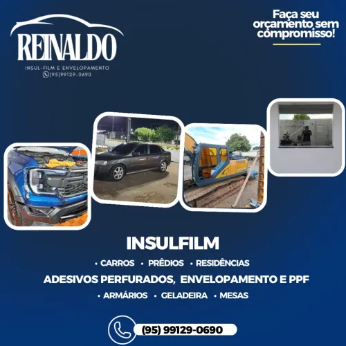 Insulfilm automotivo e residencial e Envelopamento.