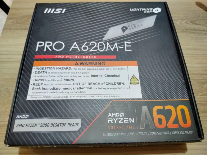 Placa mãe MSI A620M-E + coolerbox original AMD 