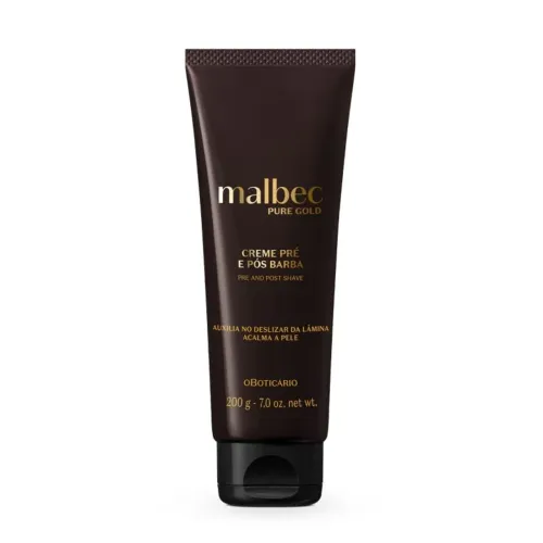 Creme Pré e Pós-Barba Malbec Pure Gold 200g