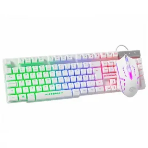 Kit Gamer K-Mex, Teclado KMW52 + Mouse MOA8, LED RGB, Branco- B2KMW5228U2CB2X